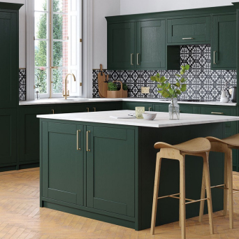 Cambridge Timber Fir Green Kitchen