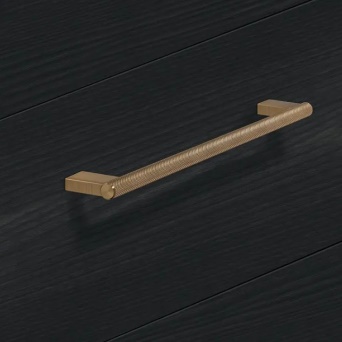 Graf Brushed Brass Bar Handle fitted